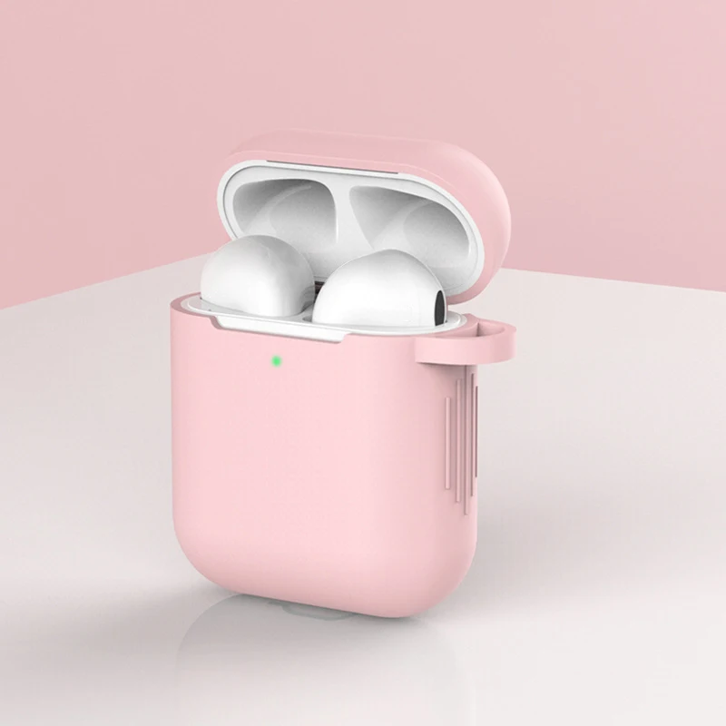 Мягкие силиконовые чехлы для Apple Airpods 1/2 защитный чехол беспроводных Bluetooth