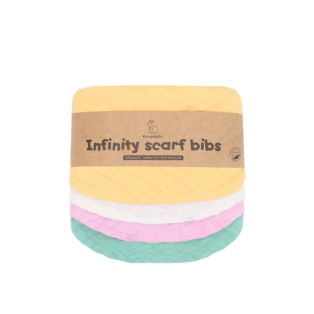 

4pcs/set Baby Bib 25*25cm Muslin Scarf Bibs Cotton Triangle Infant Feeding Burp Cloths Solid Color Bebe Boys Girls Saliva Towels