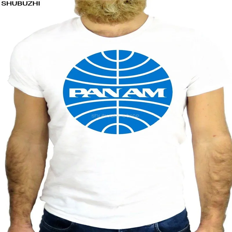 Футболка Z0480 PAN AM VINTAGE AIRLINES FLIGHT USA AMERICA NEW YORK FUN COOL GGG24 sbz6298 | Мужская одежда
