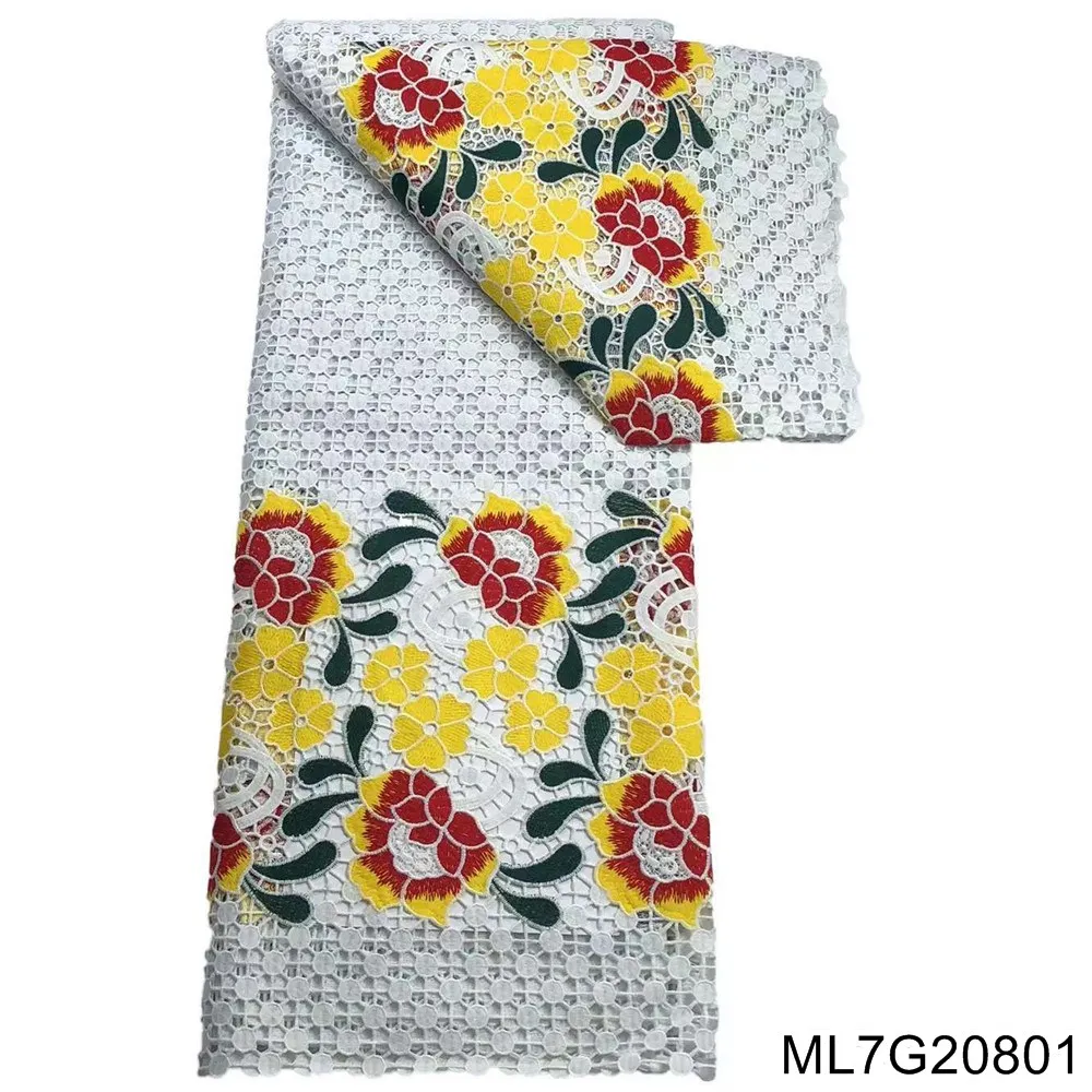 

BEAUTIFICAL Guipure Lace High Quality 2021 Lace Water Soluble Nigerian Embroidered Fabric 5 Yard ML7G208