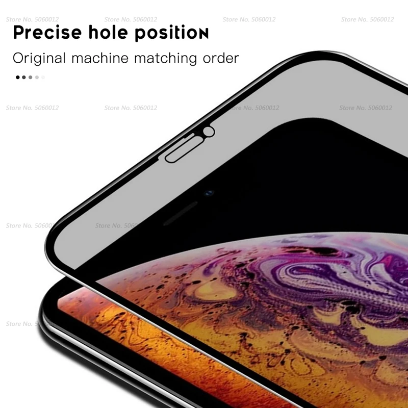 Надежное закаленное стекло для iPhone XS Max XR X 11 Pro Max анти-шпионская Черная защитная пленка для экрана iPhone 7 8 6s Plus
