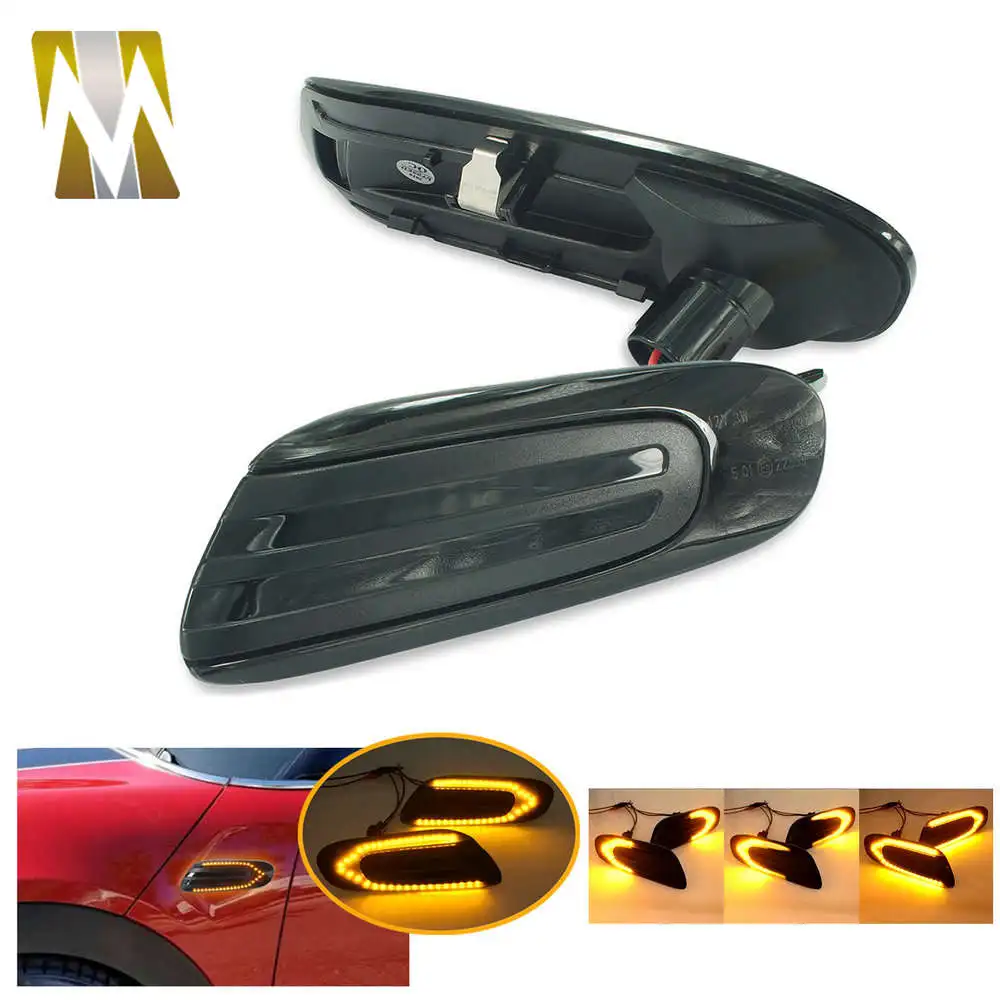 Для Mini Cooper F55 F56 F57 динамический поворотный сигнал боковые габаритные огни