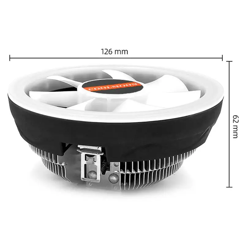 

COOLMOON RGB CPU Cooler Heatsink with RGB Fan LED 12V for AMD PC Processor Desktop Cooling Radiator