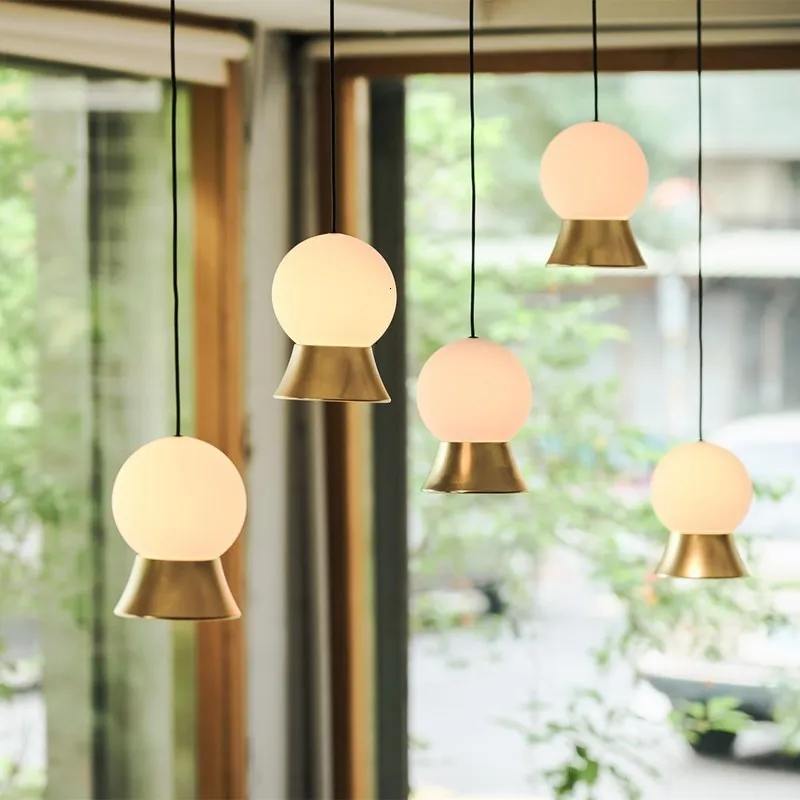 Современный светодиодный круглые стеклянные шаровые подвесные светильники