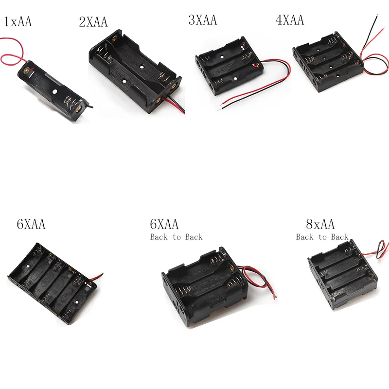 DIY новый 1 2 3 4 6 8 слотов AA батарея Чехол Коробка LR6 HR6 держатель чехол для хранения с