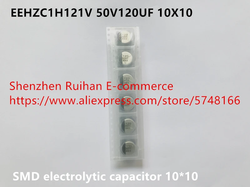 

Оригинальный новый 100% EEHZC1H121V 50V120UF 10X1 0 электролитический конденсатор для поверхностного монтажа (индуктор)