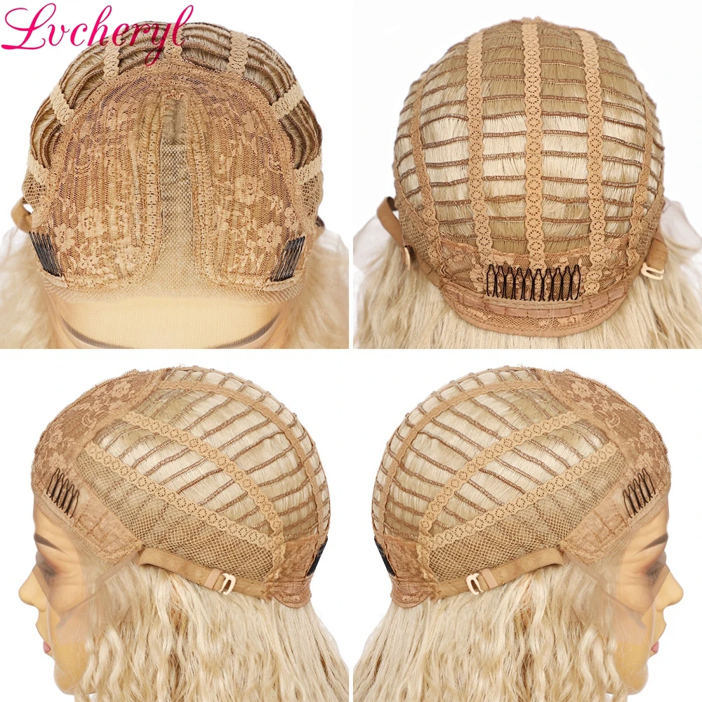 Lvcheryl кружевные T Part дешевые парики для блонд длинные афро кудрявые волосы черно