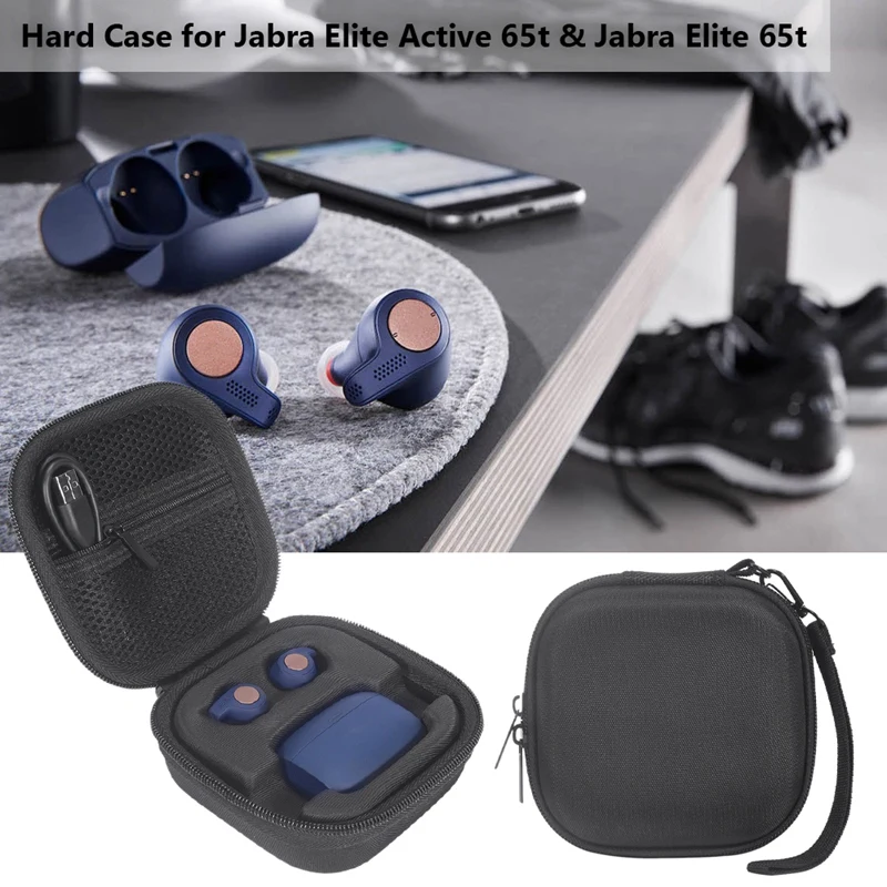 Наушники Жесткий EVA чехол сумка для хранения ДЛЯ Jabra Elite Active 65T / настоящие