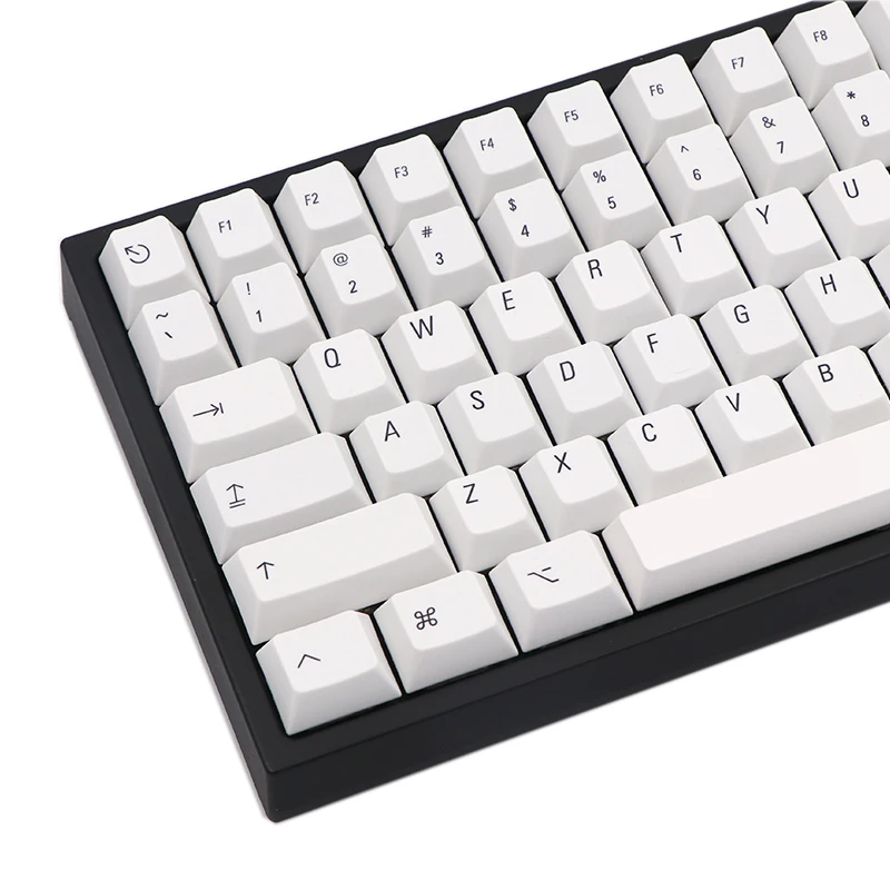 

Keypro минималистичные белые колпачки для клавиш с 140 клавишами, колпачки для клавиш с краской в виде Черри для проводной USB механической клави...
