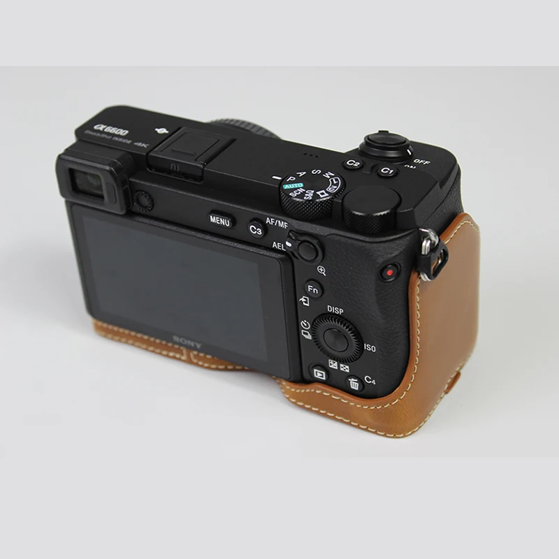PU leather case camera half cover For SONY ILCE-6600 A6600 cameras bag portable Shell With Battery Opening | Электроника