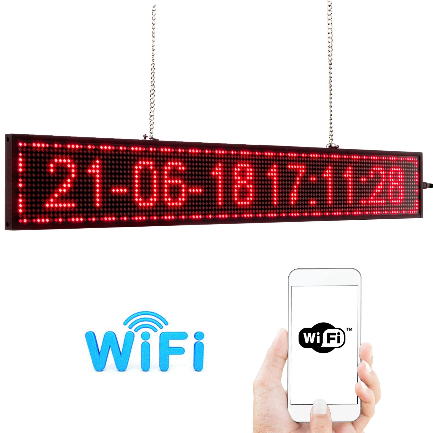 P5 66 см/26 дюймов WiFi SMD СВЕТОДИОДНЫЙ рекламный знак красный сообщение