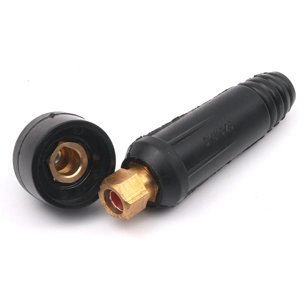 Plug and Socket Европейский стиль DKJ серии медь быстрый монтаж Сварка пайки Кабельный разъем штекер гнездо адаптер для Dinse - Упаковка: Plug and Socket