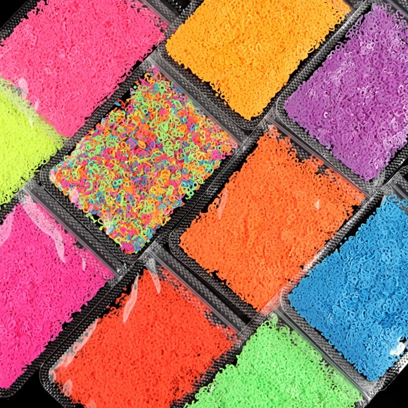 

Nail Art Fluorescent Sequins Holographic Glitter Flakes Jewelry Resin Filling K3ND