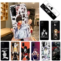 soft tpu phone case for samsung galaxy s21 ultra s20 fe 5g s10 lite s8 s9 plus s7 death note anime clear silicone cases cover