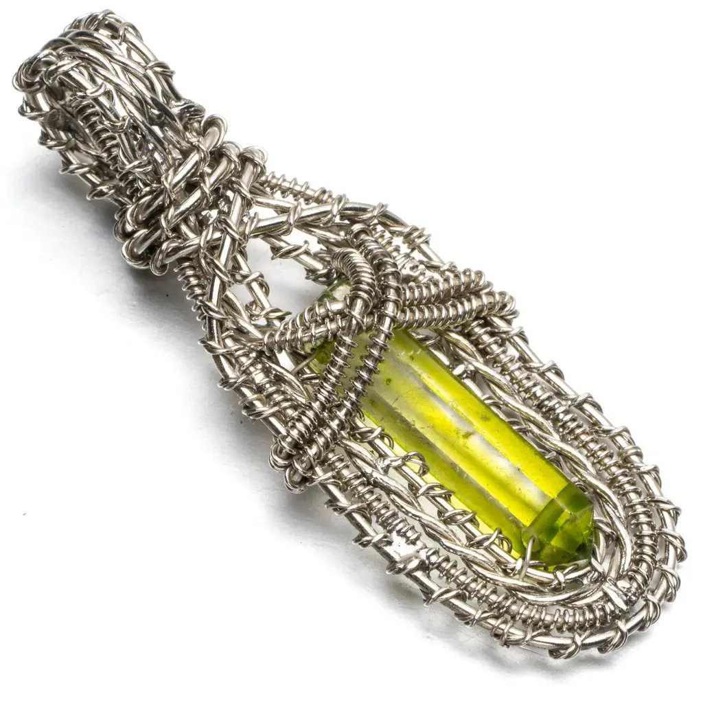 Натуральная аура кварцевый панк стиль 925 пробы серебряный кулон 2 1/4