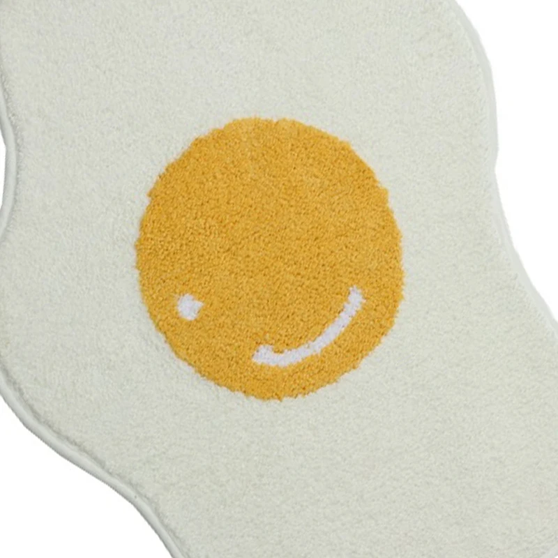 

Egg Bathroom Rug,Floor Mats,Nordic Anti-Slip Water Absorption Carpet for Kitchen/Bedroom,75X55CM