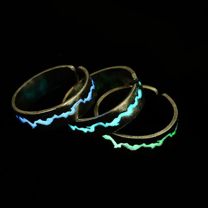 2021 Открытое кольцо Для мужчин женщин сплав светящийся Ювелирные Кольца