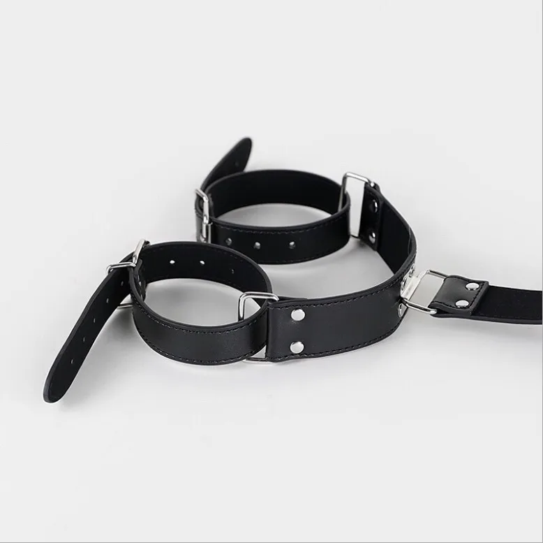 Кожаные наручники для бондажа BDSM Армбиндер Ограничение рук за спиной Манжеты-медвежатники Секс-игрушки для пар.