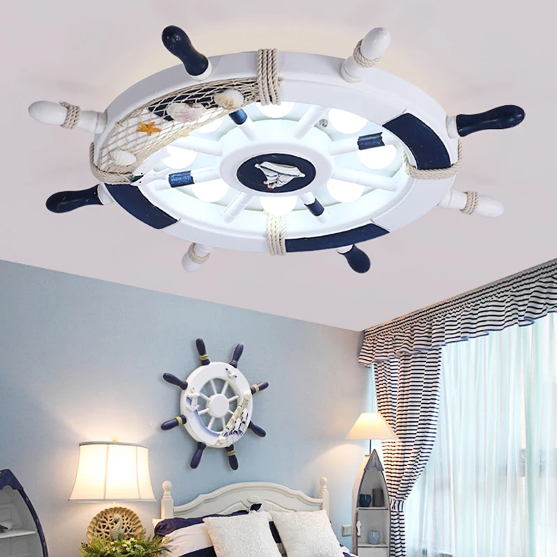 Картонная Лодка светодиодные лампы потолочные светильники для детей 110 В-220 в E14