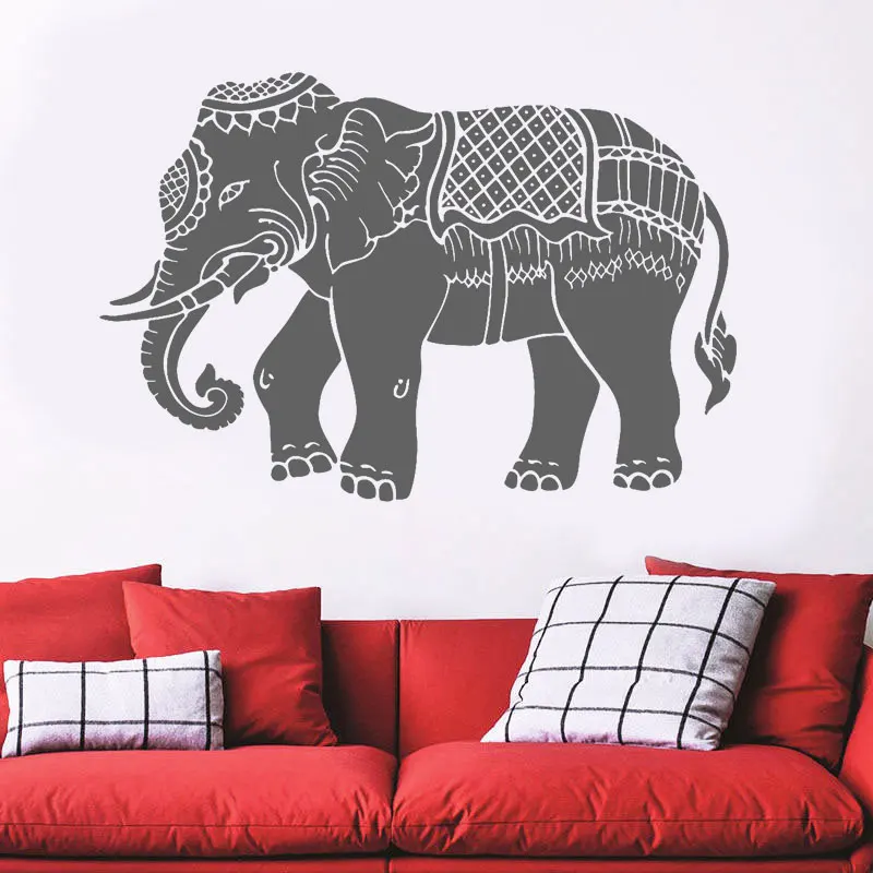 

Elephant Mandala Ethnic Unique Style Wall Sticker Vinyl Home Decor Living Room Bedroom Decals Removable Murals Wallpaper 3A22