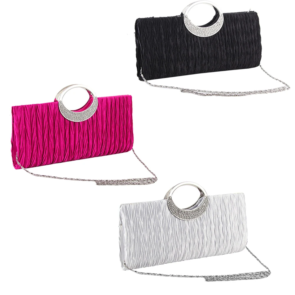 Модная Женская атласная вечерняя сумка клатч стразы элегантная красивая сумочка