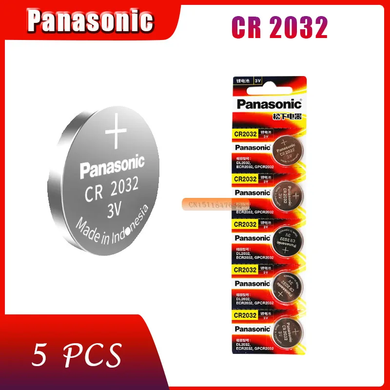5 шт. оригинальный совершенно новый аккумулятор для PANASONIC cr2032 3 в Кнопочная