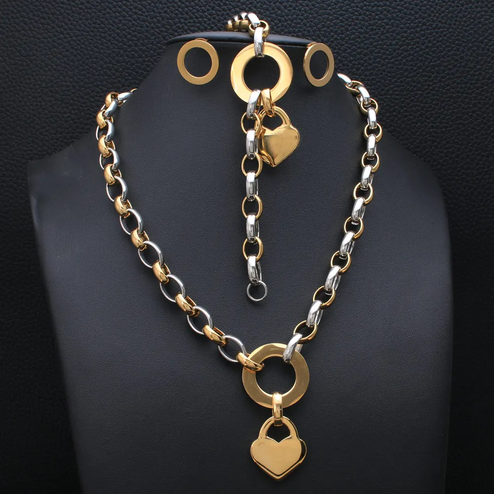 Модные Винтажные Ювелирные изделия из нержавеющей стали позолоченный браслет