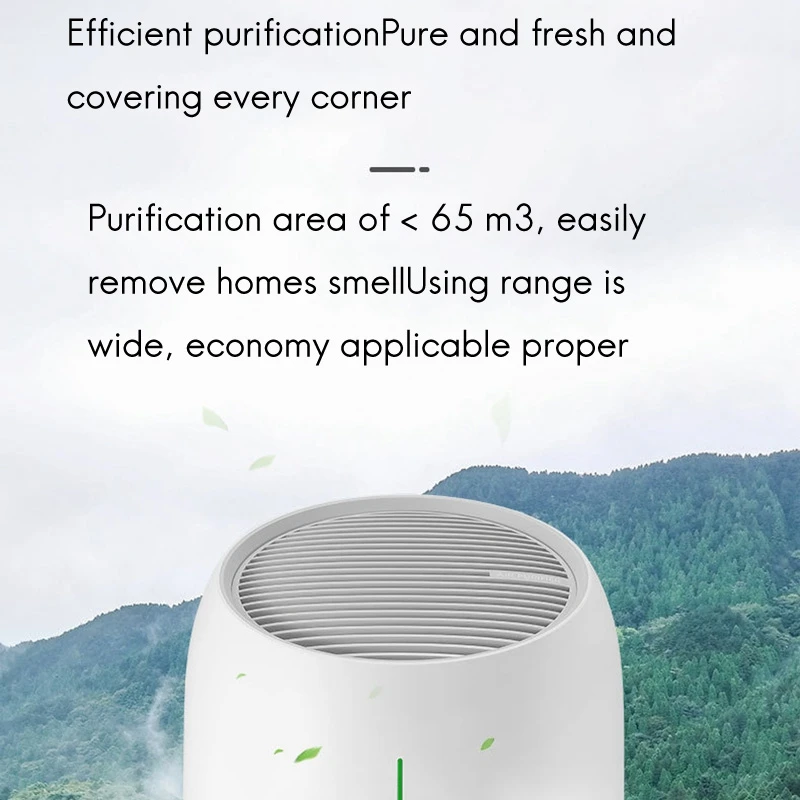 

Portable Air Purifier for Home Bedroom Office, USB Quiet Small Desktop Air Cleaner, 3 Modes for Removing Dust Pet Dander