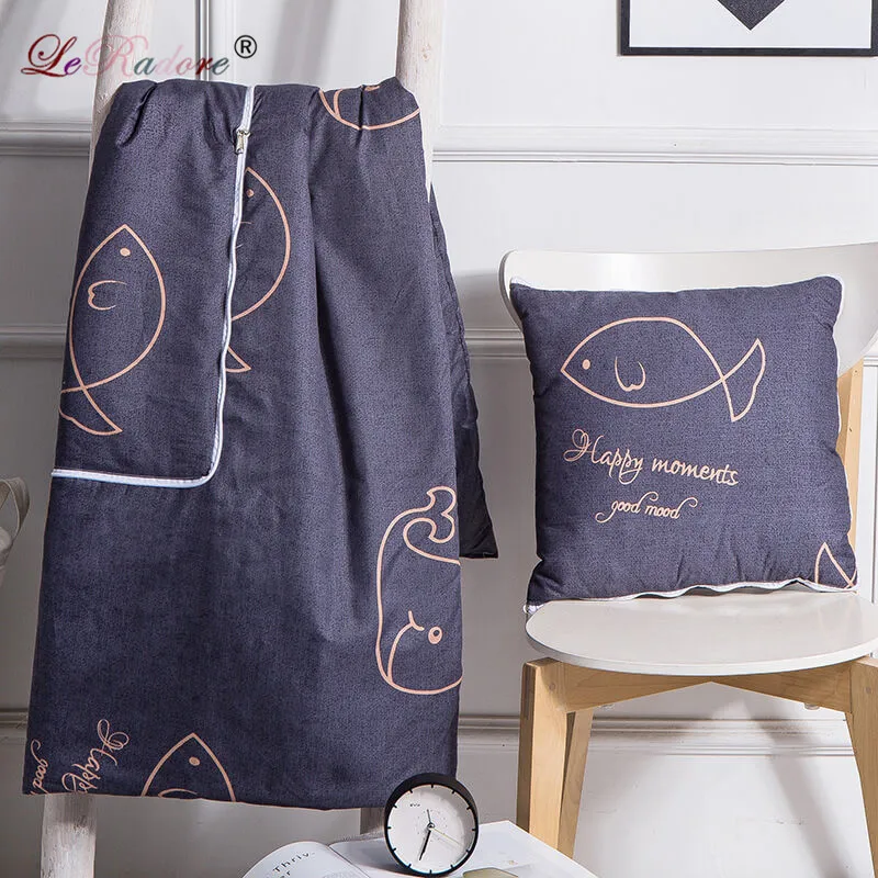 Spandexподушка-одеяло для взрослых мультяшная Геометрическая Подушка и одеяло