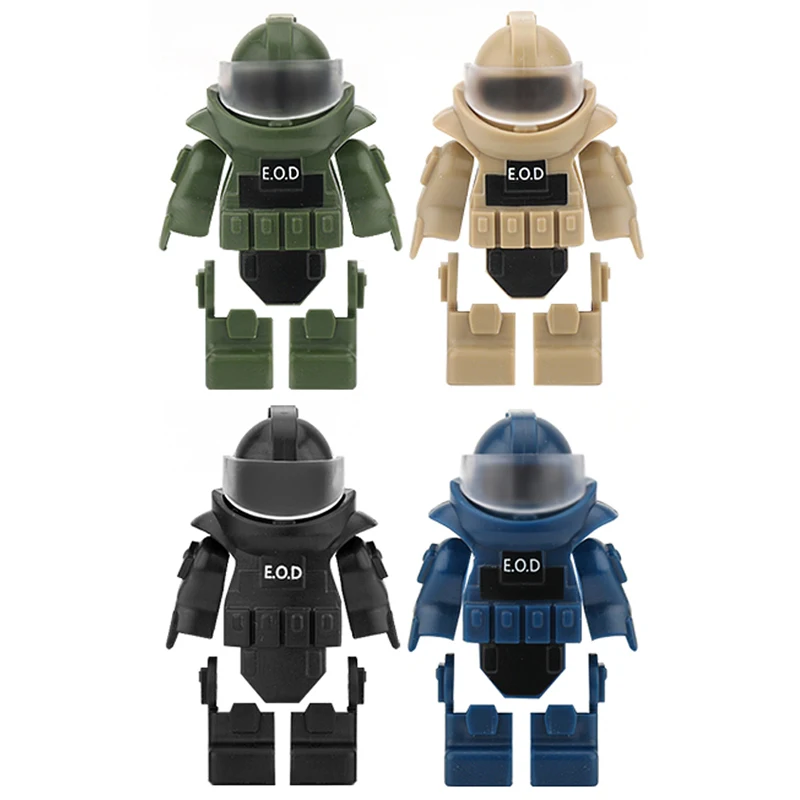 

Military Figures Bomb Disposal Suit Accessories Building Block Modern Police soldier Vest Equipment Model Mini Parts Bricks Toy