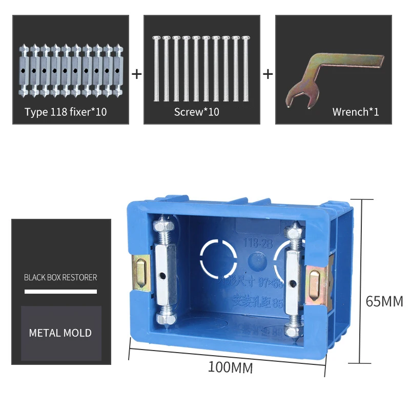 10 шт. Инструменты для ремонта 118 типа Монтажная коробка внутренний Кассетный
