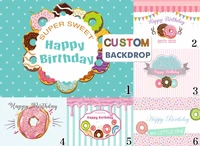 levoo donut theme photography background happy birthday baby shower party backdrop banner props decoration photo zone