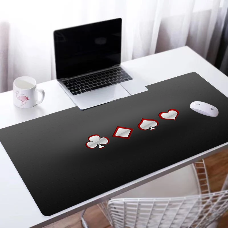 

Mouse pad Design Black and red plum in poker Computer Laptop Anime Keyboard Mouse Mat Large Mousepad Keyboards Gamers Decoracion