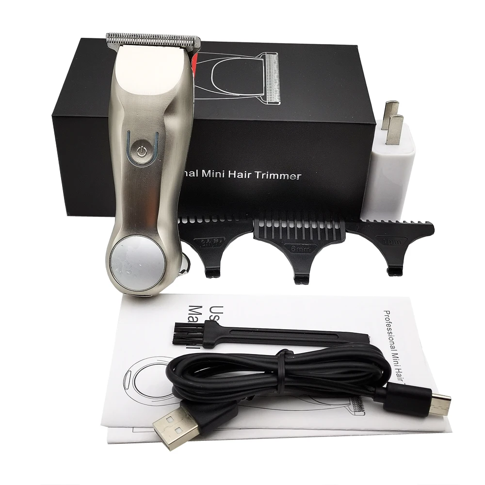 Подарочный дизайн профессиональный триммер для волос беспроводная лысая машинка стрижки заряжаемая Мини