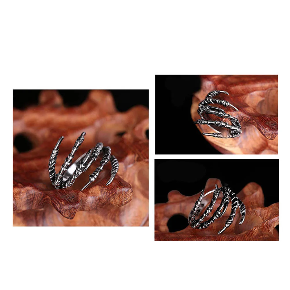 Кольцо в готическом стиле панк кольцо античном с когтями орла модные мужские