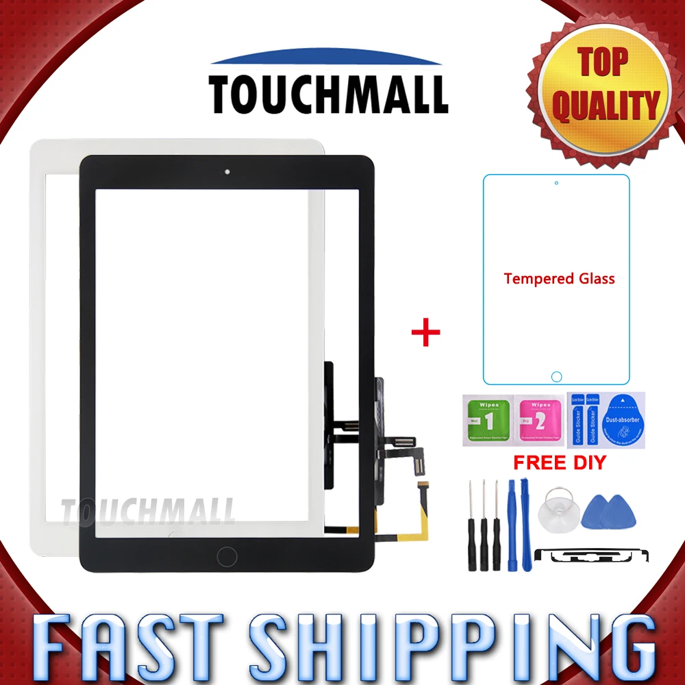 Сенсорный экран дигитайзер+ Замена кнопки Home для iPad Air 1 для iPad 5 A1474 A1475 A1476 белый черный+ Инструменты