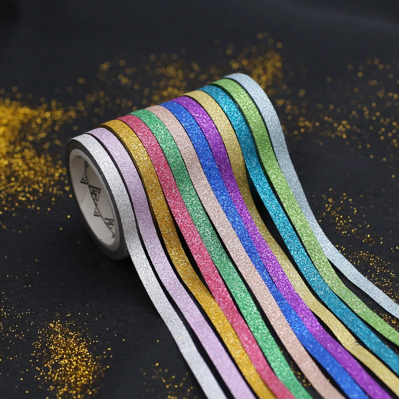 AngelHere Store 1 шт. блестящая клейкая лента Золотая пудра маскирующая для девочек DIY