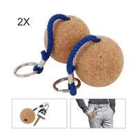 floating cork ball key ring sailing boat float buoyant rope ultraweight wooden keychain keyring kayak accessories parts