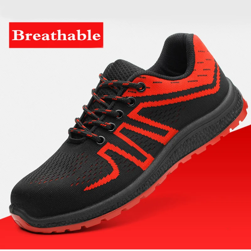 

Labor Insurance Shoes Men Shoes Women Steel Toe Cap Safety Shoes Men Breathable Deodorant Protective Work Shoes