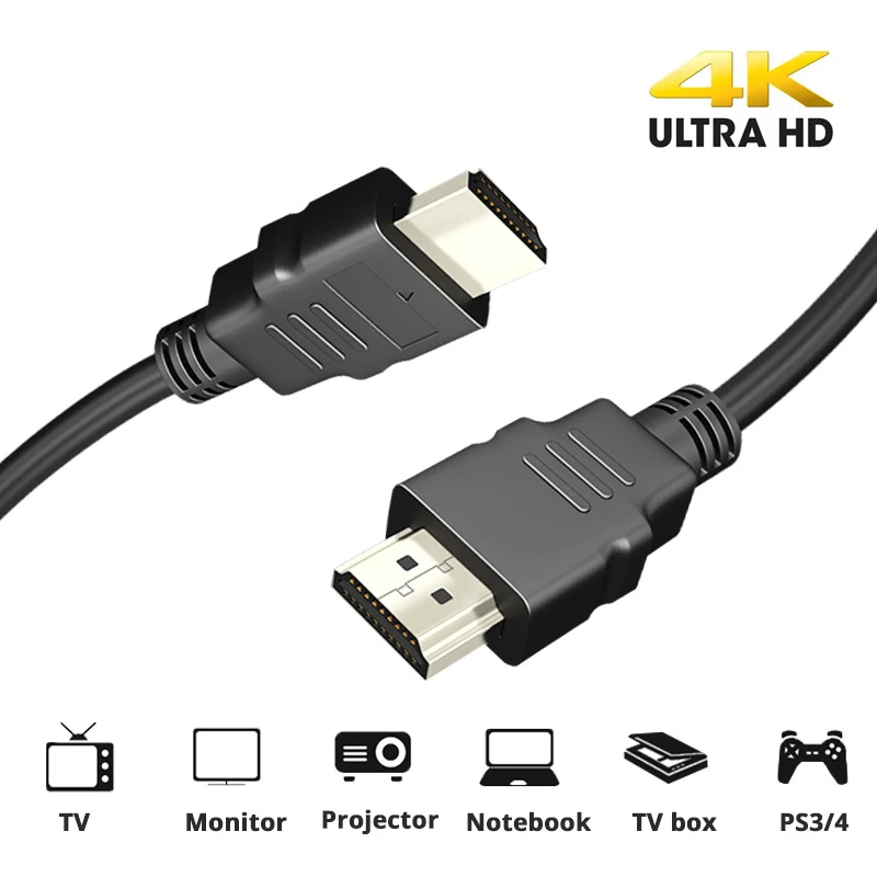 ANKNDO 4K мужской на монитор для мужчин провод 1080P Hdmi совместимый видео кабель 1 м