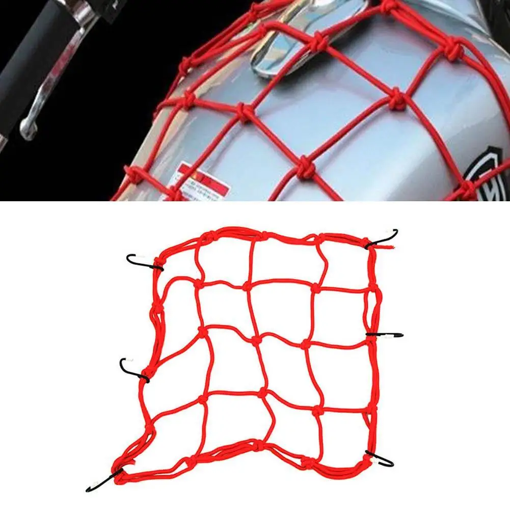 Motorcycle Luggage Net Cover Bike Hold Down Fuel Tank Mesh Rubber Elastic Web Bungee Car Styling | Автомобили и мотоциклы