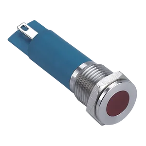 Плоская головка 12 мм, металлическая, черная, латунь, нержавеющая сталь, никелированная, латунь, IP67, светодиодная лампочка стандарта (искусственная)