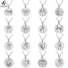 Ожерелье с круглым кулоном, из нержавеющей стали