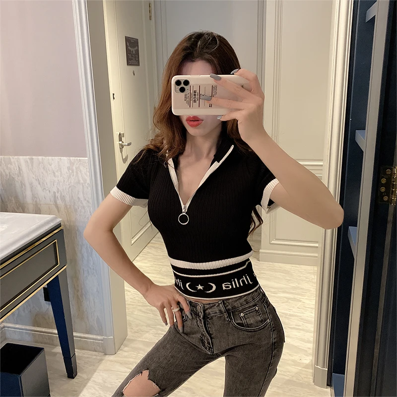 Очаровательная Женская хлопковая футболка с коротким рукавом повседневные