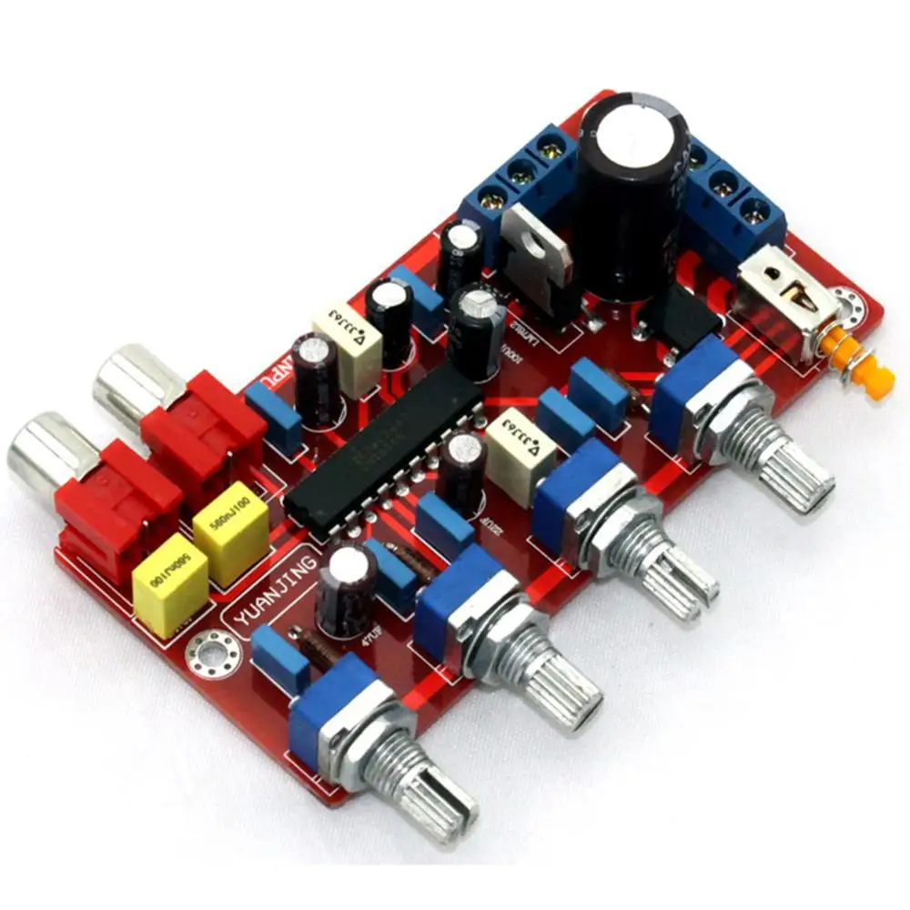 LM1036 1000 мкФ/25V AC12 или AC15V DC15V предступенчатая тональная плата YJ0027 | Электроника