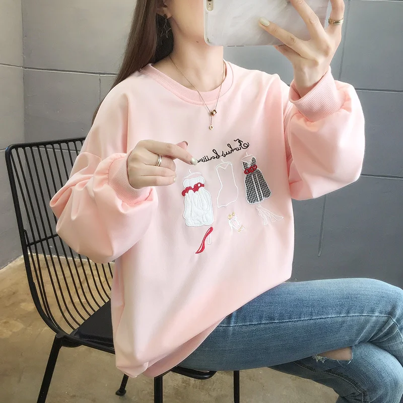 

Осенний Новый свитер большого размера в Корейском стиле для студенток свободный Jum