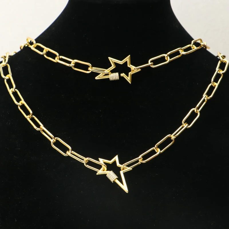 Ожерелье с подвеской в виде звезды застежкой 4 шт.|Ожерелья подвеской| |