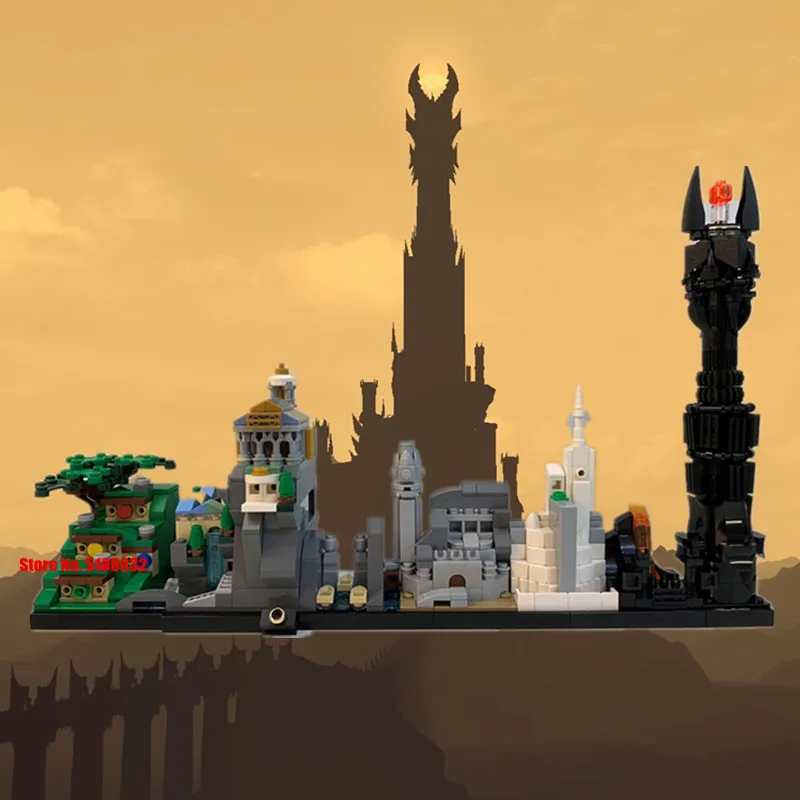 Новый фильм лорд городской пейзаж замок кольца Саурона Барад дур Mordor башня