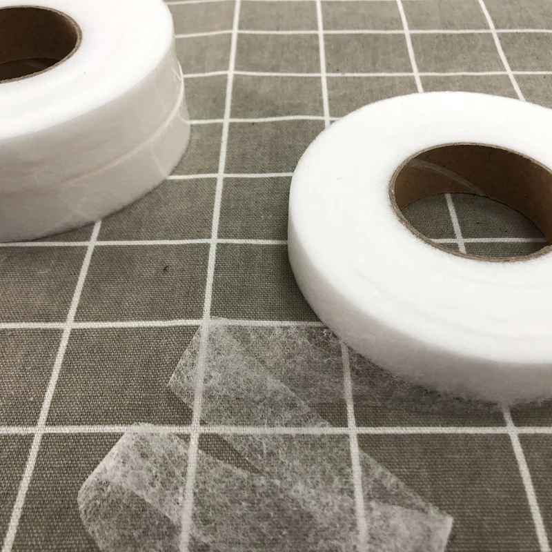 Двухсторонняя клейкая ткань 70 ярдов/рулон Нетканая плавкая прокладка легкое