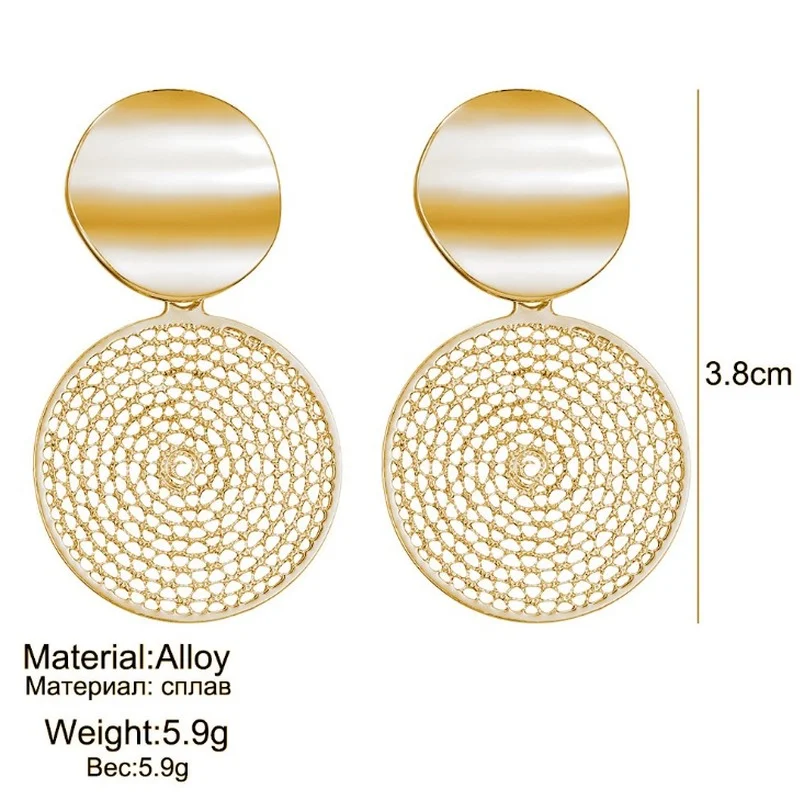 

Simple Creative Women Large Hoop Dangle Earrings Party Wedding Jewelry